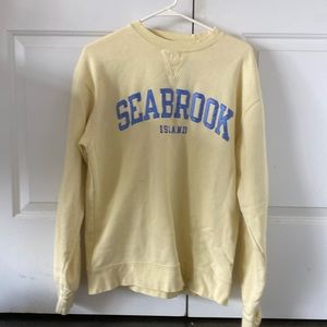 Yellow pull over sweatshirt. From Seabrook Island.